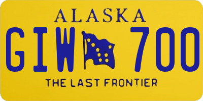 AK license plate GIW700