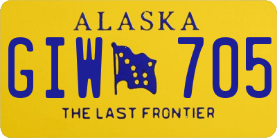AK license plate GIW705