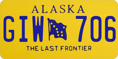 AK license plate GIW706