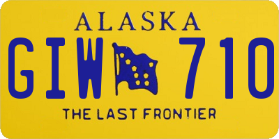 AK license plate GIW710