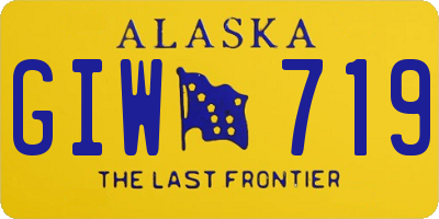 AK license plate GIW719