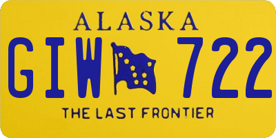 AK license plate GIW722