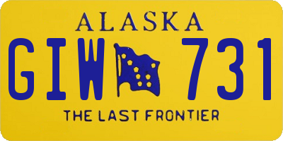 AK license plate GIW731