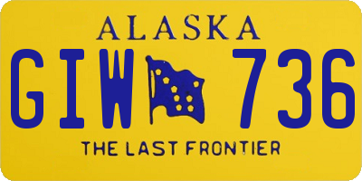 AK license plate GIW736