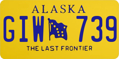 AK license plate GIW739