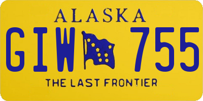 AK license plate GIW755