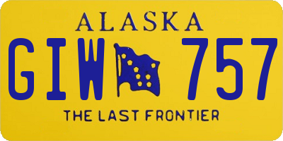 AK license plate GIW757