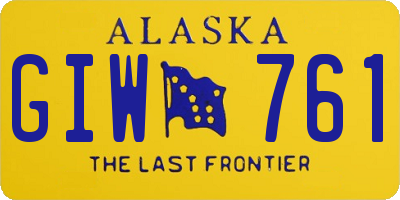 AK license plate GIW761