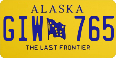 AK license plate GIW765