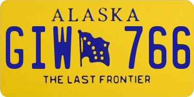 AK license plate GIW766