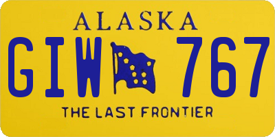 AK license plate GIW767