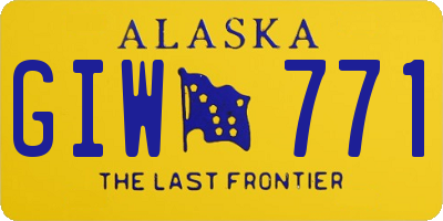 AK license plate GIW771