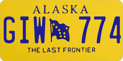 AK license plate GIW774