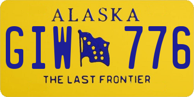 AK license plate GIW776
