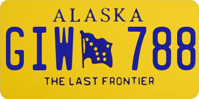 AK license plate GIW788