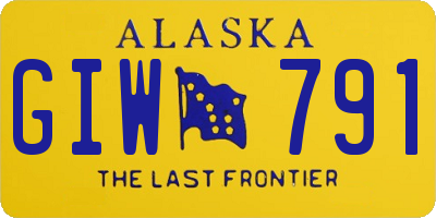 AK license plate GIW791