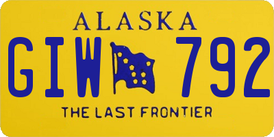 AK license plate GIW792