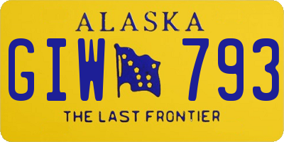 AK license plate GIW793
