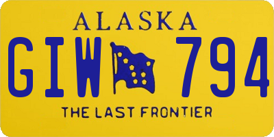 AK license plate GIW794