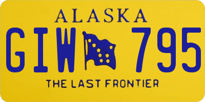 AK license plate GIW795