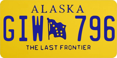 AK license plate GIW796