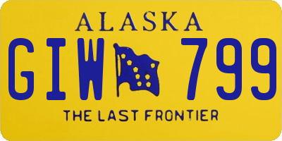 AK license plate GIW799