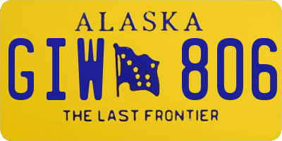 AK license plate GIW806