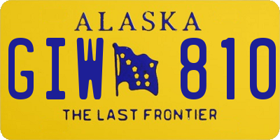AK license plate GIW810