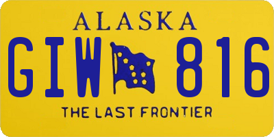 AK license plate GIW816