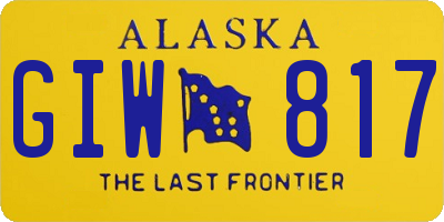 AK license plate GIW817