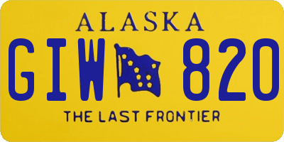 AK license plate GIW820