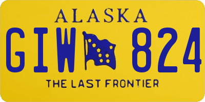AK license plate GIW824