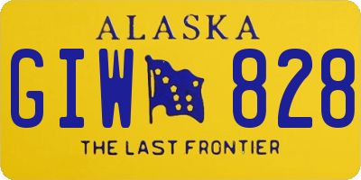 AK license plate GIW828
