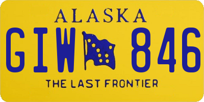 AK license plate GIW846