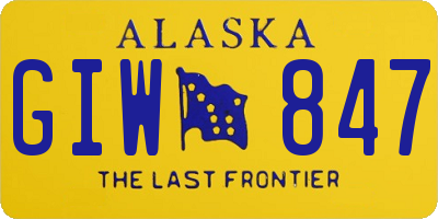AK license plate GIW847
