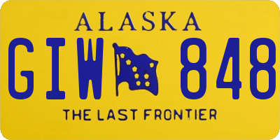 AK license plate GIW848