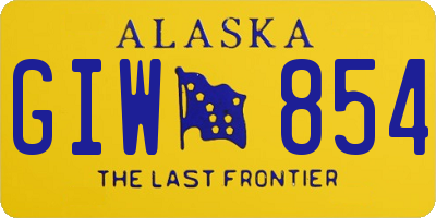 AK license plate GIW854