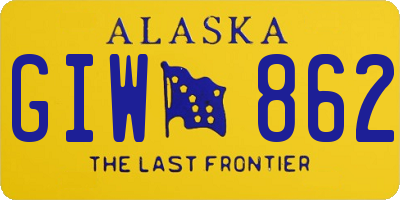 AK license plate GIW862