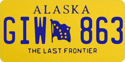 AK license plate GIW863