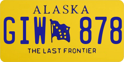 AK license plate GIW878