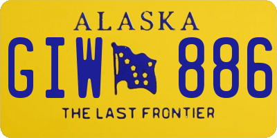 AK license plate GIW886