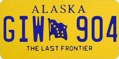 AK license plate GIW904
