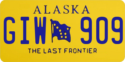 AK license plate GIW909