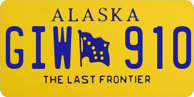 AK license plate GIW910