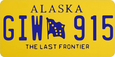 AK license plate GIW915