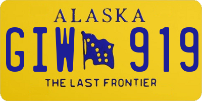 AK license plate GIW919