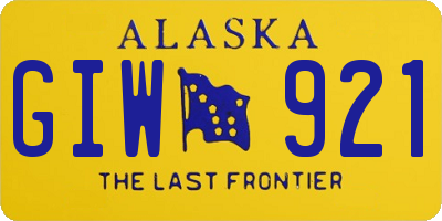AK license plate GIW921