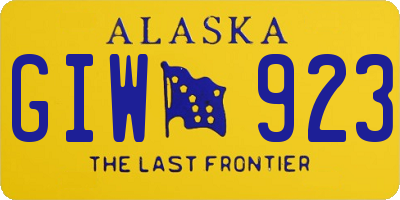 AK license plate GIW923