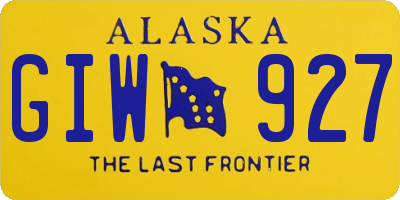 AK license plate GIW927