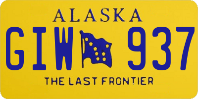 AK license plate GIW937